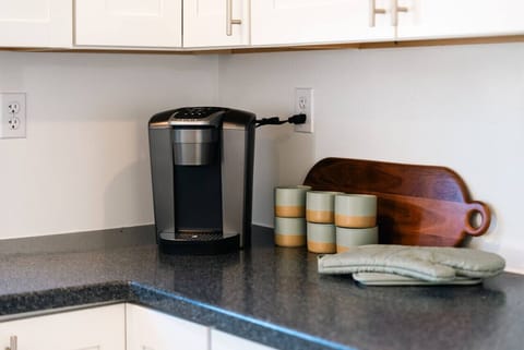 Start your day right with a fresh cup of coffee from our well-equipped kitchen.