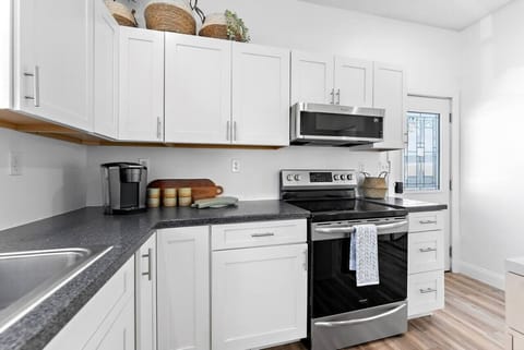 Cook up a storm in our fully equipped kitchen with modern appliances and ample counter space.