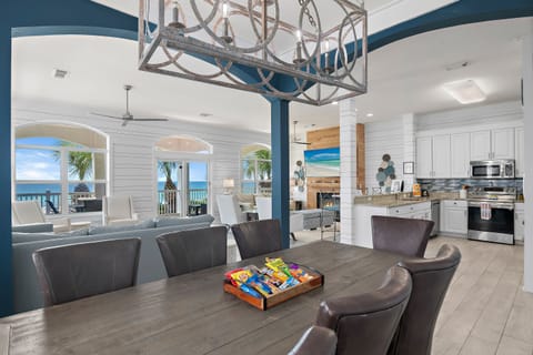 Dining with a VIEW! Seating for 12 in the Dining Room/Kitchen + Seating for 10 on the Covered Balcony