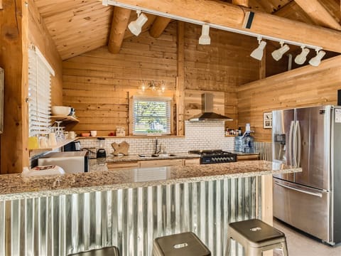 Cabin kitchen bar seating