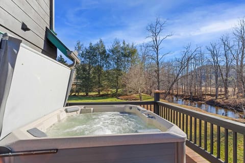 Hot Tub with River Below