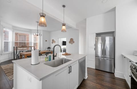 Dreaming of a kitchen that has it all? Look no further! This kitchen boasts a refrigerator, sink, stove, and microwave for all your culinary needs! ️ #kitchenlove #kitchenessentials #kitchenappliances