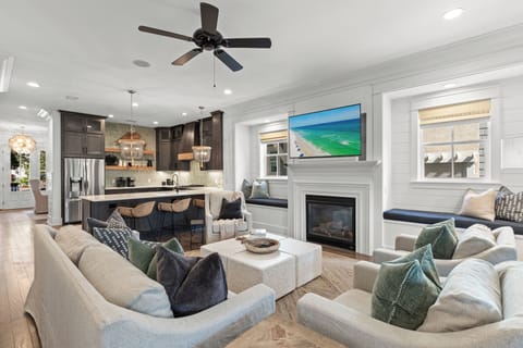 Living Room - Our spacious living room features a large Smart TV which is perfect for a movie night or catching the big game!