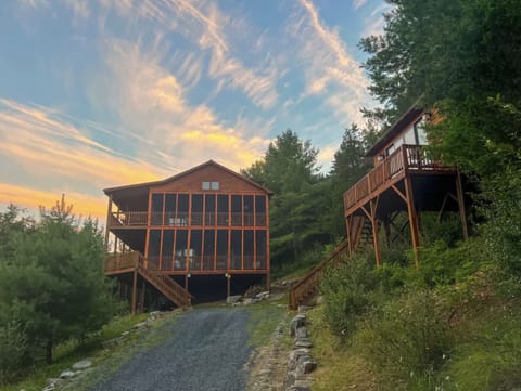 Cabin (left), Private Yoga Studio/Workspace (right)