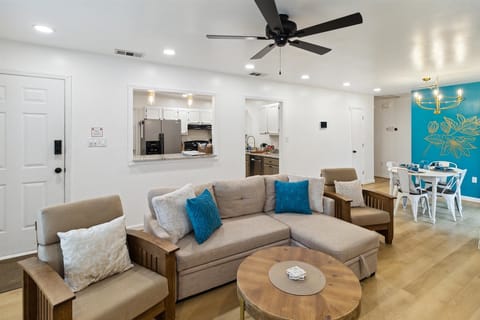 Plenty of seating with the open floor plan.