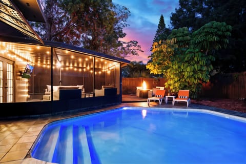 Fenced in Backyard - Heated Saltwater Pool, Screened in Porch, Propane Fire Pit