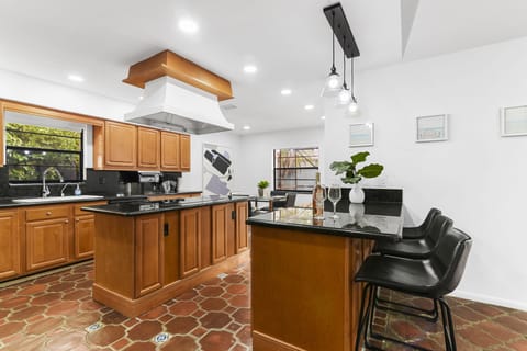 Large fully equipped kitchen with everything you'll need during your stay