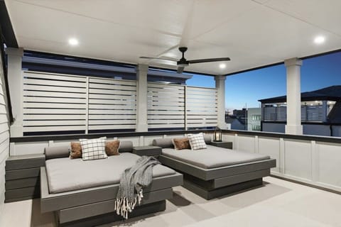 Rooftop Deck | Daybed, Sitting Area & Smart TV | Private Setup