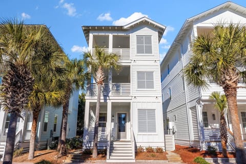 Crisp architecture steps from the sand.