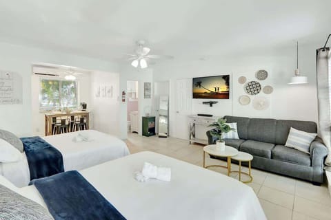 Spacious studio interior.