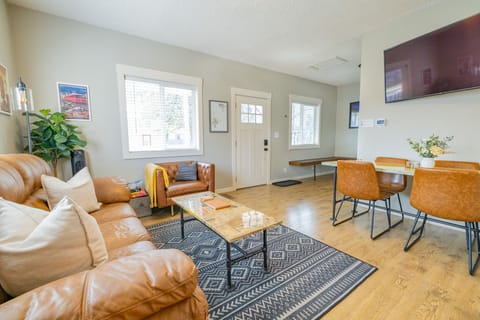The living room area that offers ample seating and entertainment. 