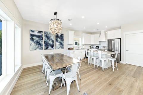 Beautiful open space for kitchen and dining.
