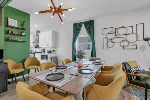 Gather around the welcoming dining table that comfortably seats eight and savor a delicious meal with loved ones. The perfect spot to share stories, laughter, and create lasting memories.