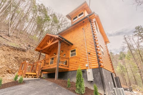 Rustic charm: wooden porch,  cozy welcome