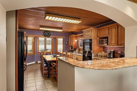Indoors, Hardwood, Stained Wood, Kitchen, Floor