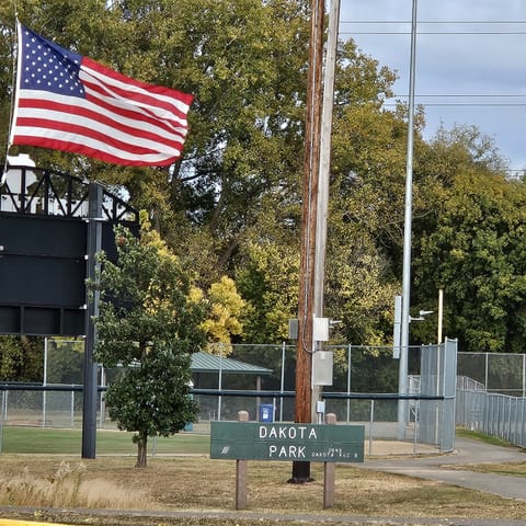 Dakota Park and Dog Park 2 blocks away