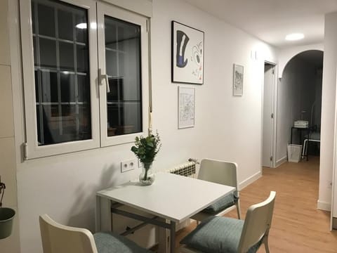 View of the kitchen-dining room