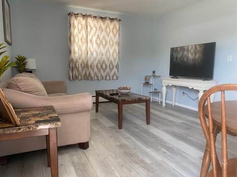 Living room with smart tv