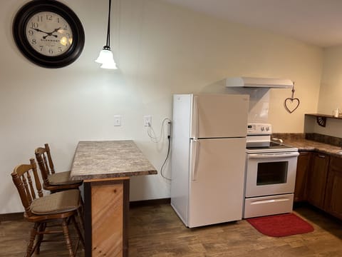 Full kitchen with serving area