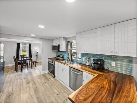 Updated Kitchen with Stainless Steel Appliances