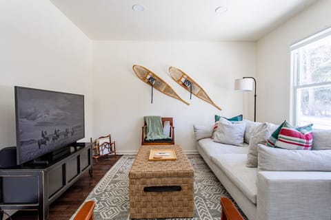 Inviting living room with tons of natural lighting