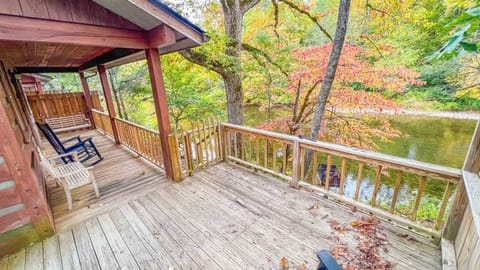 Patio overlooking river
