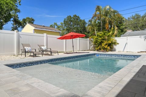 Sparkling In-Ground Heated Pool in the Privacy of the Fenced in Backyard