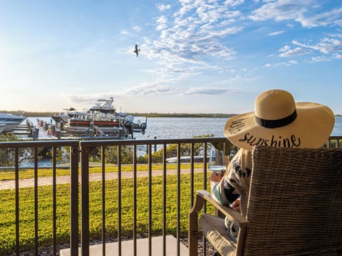 Balcony looking at water