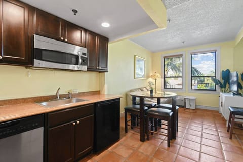 Kitchenette with a Microwave and Mini fridge. Dining Area 