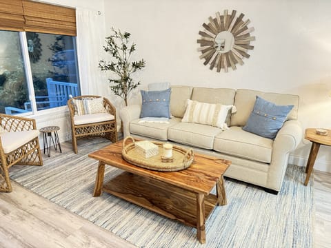 Living room with Queen sleeper sofa