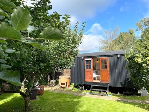 Shepherds hut within its own private orchard