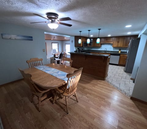 Dining room and kitchen