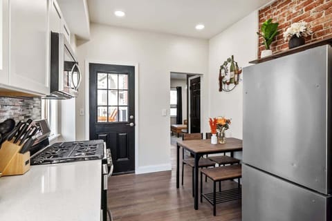 Be sure to cook up a storm in our fully equipped kitchen! You can enjoy your meal on our dining table, which has four seats for you.