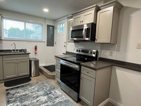 Microwave and glass top range