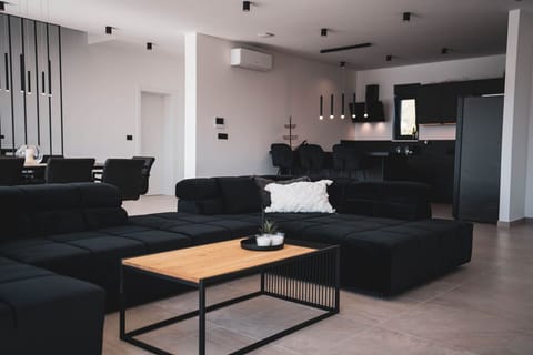 large comfy sofa for all guests in the living room