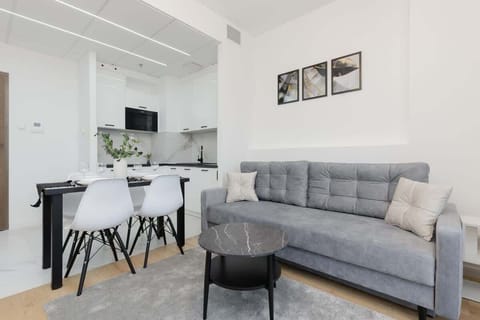 Living room with a kitchenette