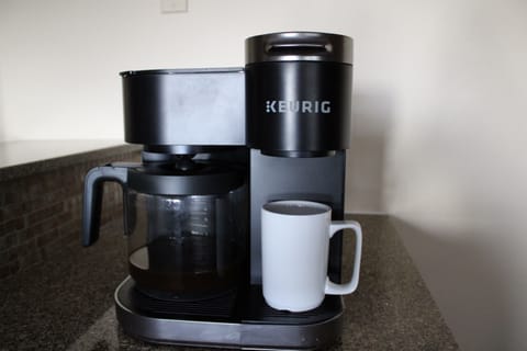 Need a cup? We have drip pot and k-cup options for whatever you like best!