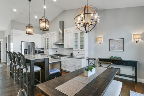 Open concept Living, kitchen, dining room