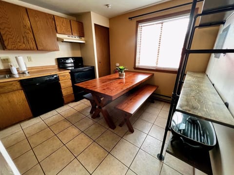 Dining room area that seats six for group meals or a good round of cards in the evening.