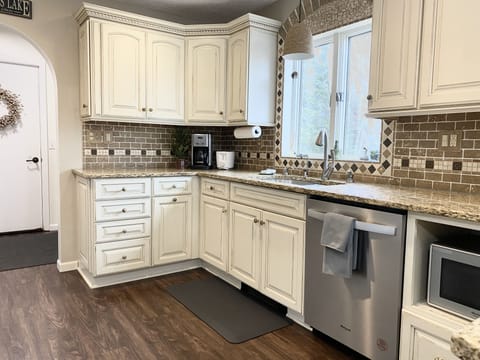 Spacious kitchen with modern appliances