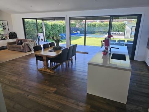 large open plan kitchen with modern amenities 
