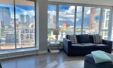 Living room with a balcony
