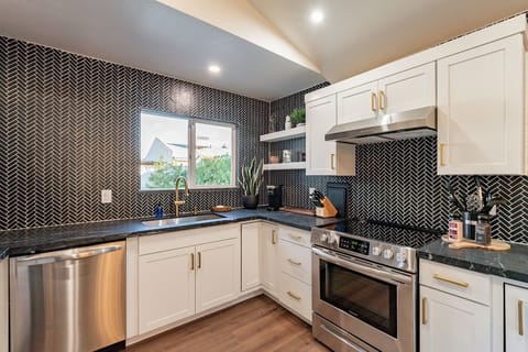 Beautiful new kitchen with everything you need to cook delicious meals