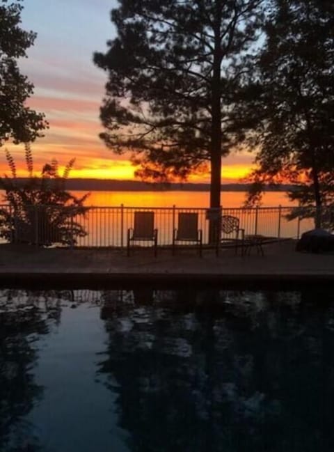 Sunset from private pool deck.