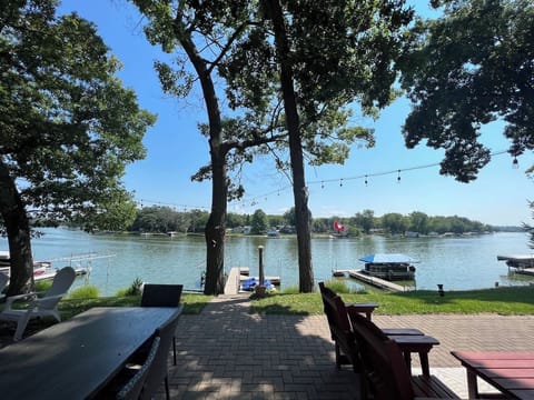 Stunning patio with beautiful views of the water