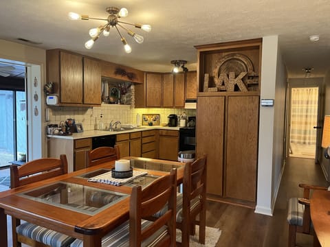 Dining room and kitchen