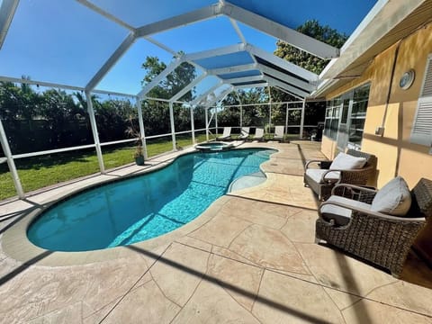 Private retreat with heated pool