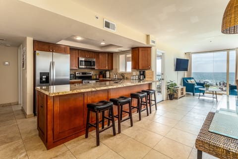 A fully equipped kitchen and plenty of space for your stay.