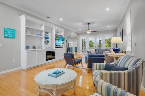 Inviting seating area with natural light