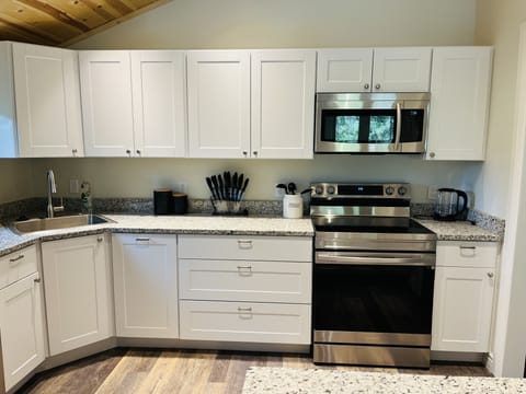 Kitchen is brand new, as is the rest of the cabin